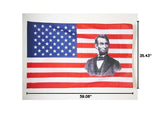 United States with Abraham Lincoln Flag 3x5 ft Pole Sleeve