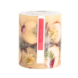 Small Round Botanical Candle - Spicy Apple 5.5" Burn Time 120 Hours Notes Of Cardamom, Cinnamon, Clove, Long Lasting Candles, Candle Gifts