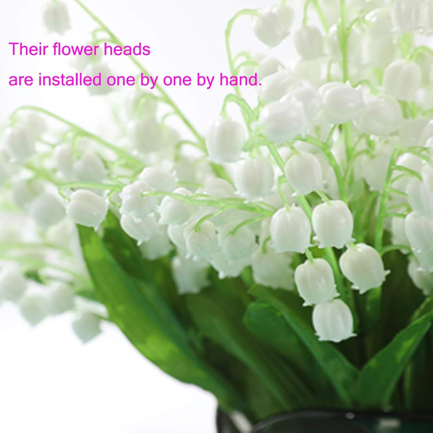12 Pcs Lily Of The Valley Artificial Flowers Wind Chime Orchid Wedding Holding Flowers Bouquet Home Garden Wedding Party Office Decoration