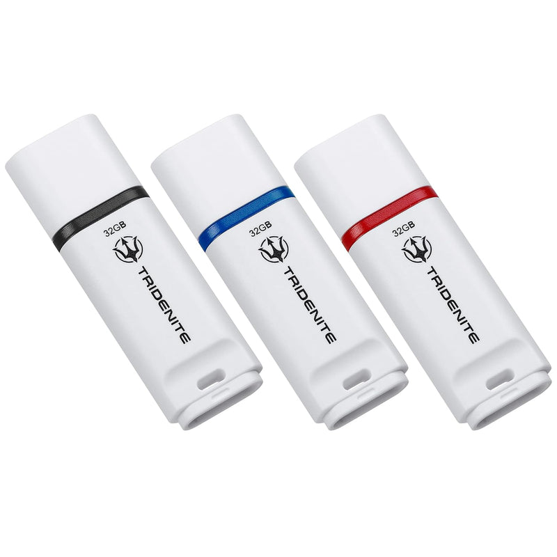 Usb Drive 3-Pack 32Gb Usb 2.0 3X Standard White Flash Drives