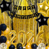 2026 Happy New Year Balloon Set with 32 Inch Numbers and 18 Inch Star