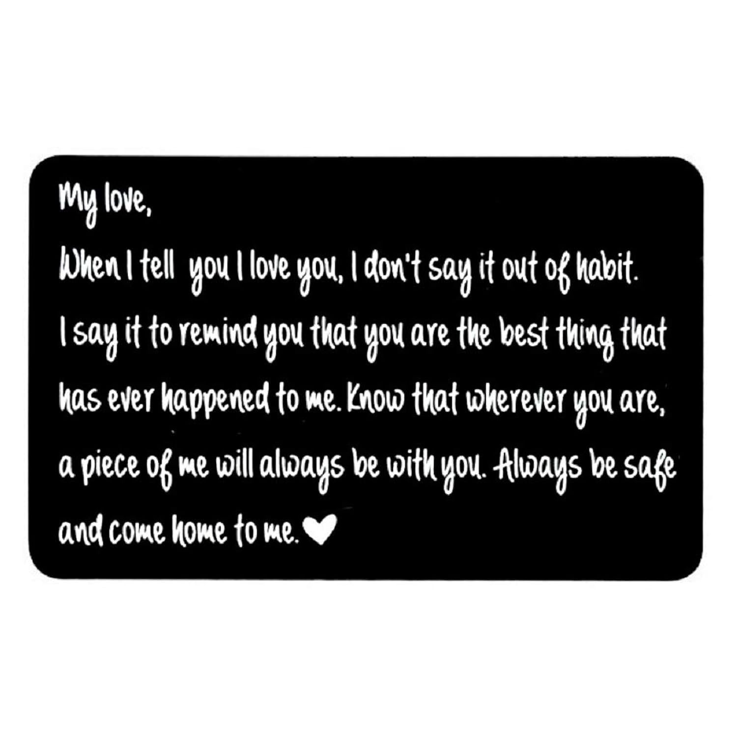 I Love You Wallet Card Love Note For Husband To My Love Gifts, Engraved Wallet Insert, Valentine Gifts For Men, Anniversary Card From Wife, Anniversary Cards For Husband, Boyfriend