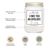 You Nique Designs Apology Gifts 8Oz Candle - Im Sorry For Her, Girlfriend, Wife - Sorry Present, Apology Gift For Him, Men - Unique I'M Sorry Surprise (Lavender & Vanilla)
