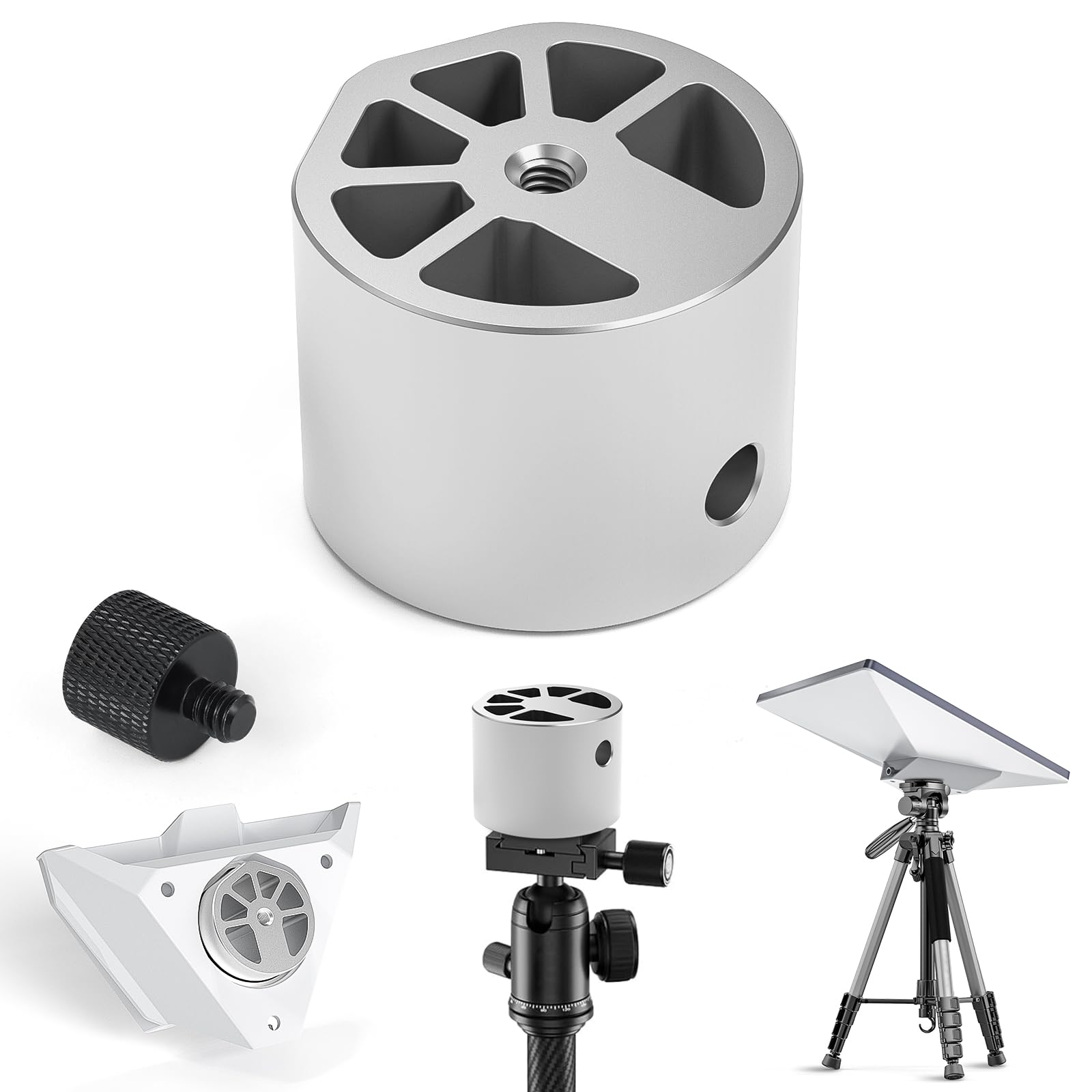 link Mini Tripod Adapter, Aluminum Mimi Starlink Mount with 1/4"-20 & 3/8"-16 Thread, Compatible with Mini Star Link Pipe Adapter and Flat Mount