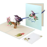 3D Bird Pop-Up Card – Blue Wren On Eucalyptus Blossoms, Nature-Inspired Greeting For Spring, Thinking Of You, Get Well, Or Any Occasion – 6" X 8" With Notecard & Envelope