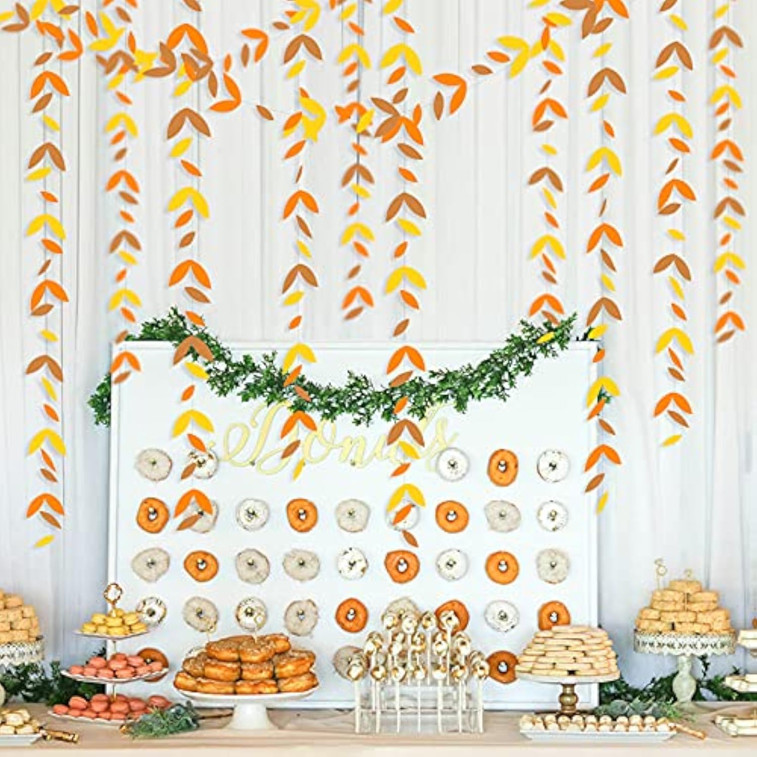 52 Ft Fall Party Decorations Autumn Leaf Garland Streamer Orange Yello