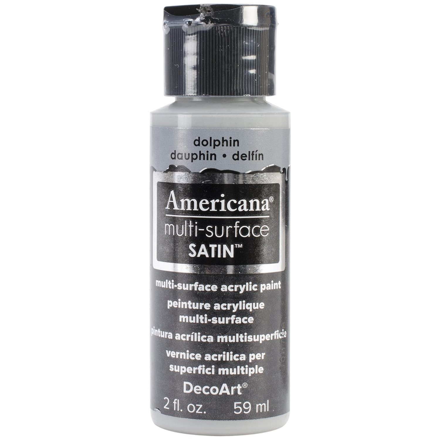 DecoArt Americana Multi-Surface Satin Acrylics Paint, 2-Ounce, Dolphin