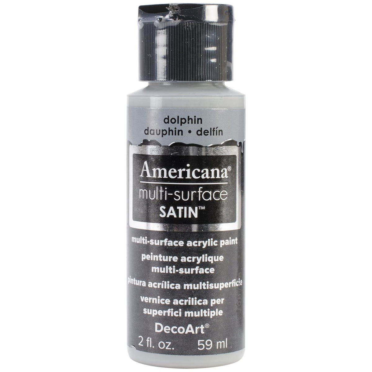 DecoArt Americana Multi-Surface Satin Acrylics Paint, 2-Ounce, Dolphin