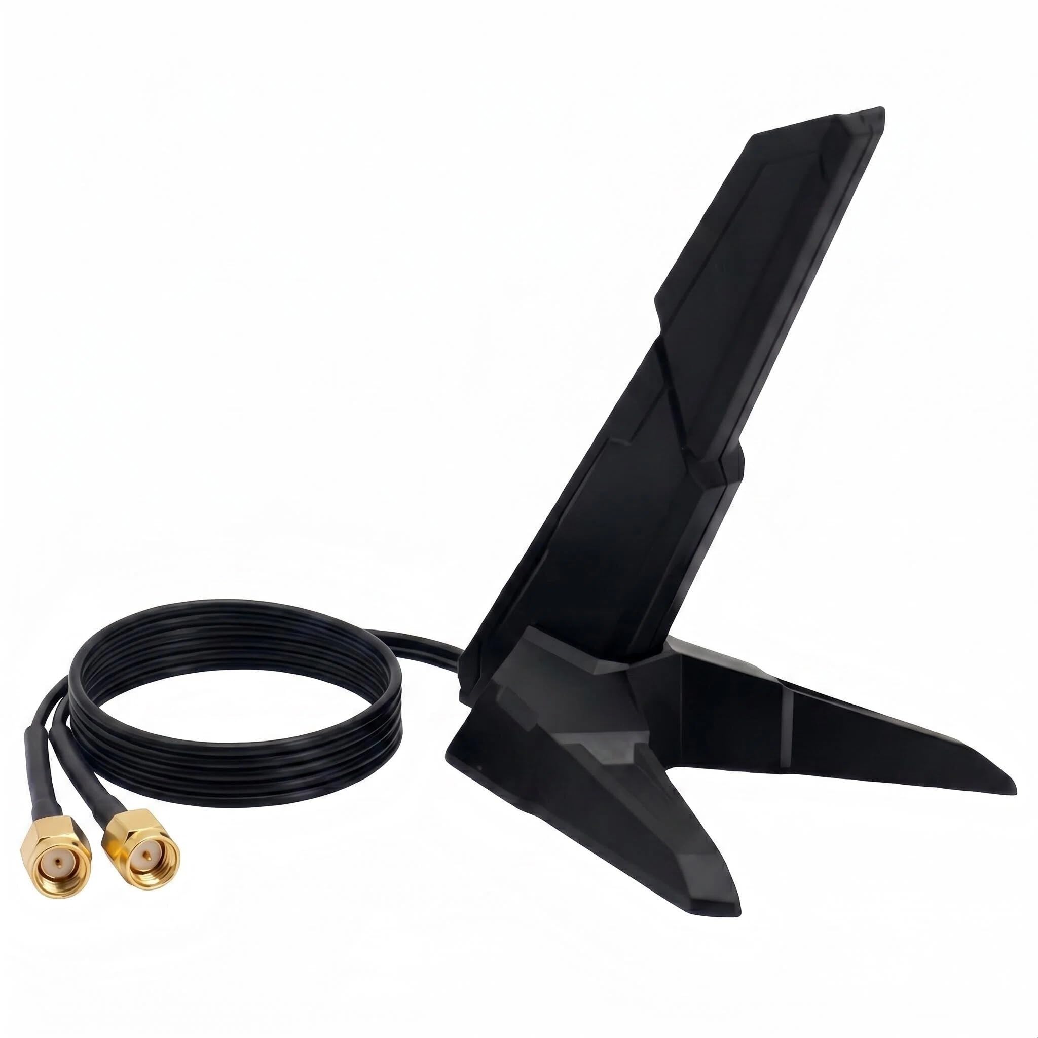 External Rp-Sma Antenna Wifi 6E Tri-Band 2.4Ghz/5Ghz/6Ghz With 3.94Ft Extension Cable Magnetic Base Compatible With Asus Rog Strix/Maximus/Proart/Tuf Gaming Motherboards And 2T2R Wifi Cards