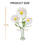 Giant Flowers For Decoration,Large Daisy Flowers Artificial,Big Paper Flower For Wedding,Birthday Party,Garden,Office,Home,Shop Window Display(White)