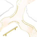 3Pcs Resin Tray Molds And 6Pcs Gold Handles Silicone Irregular Casting Agate Epoxy Molds For Diy Crafts Making Faux Agate Tray Serving Board Home Decor
