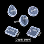 20Pcs Jewelry Casting Molds, Silicone Pendant Resin Molds With Hanging Hole, Jewelry Making Diy Craft Tools - 5 Styles