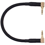 Cess-068 Short Audiophile Audio Cable 3.5Mm Trs Right Angle Male To Male, 6 Inches