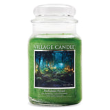 Forbidden Forest Large Glass Apothecary Jar, Scented Candle, 21.25 Oz., Green