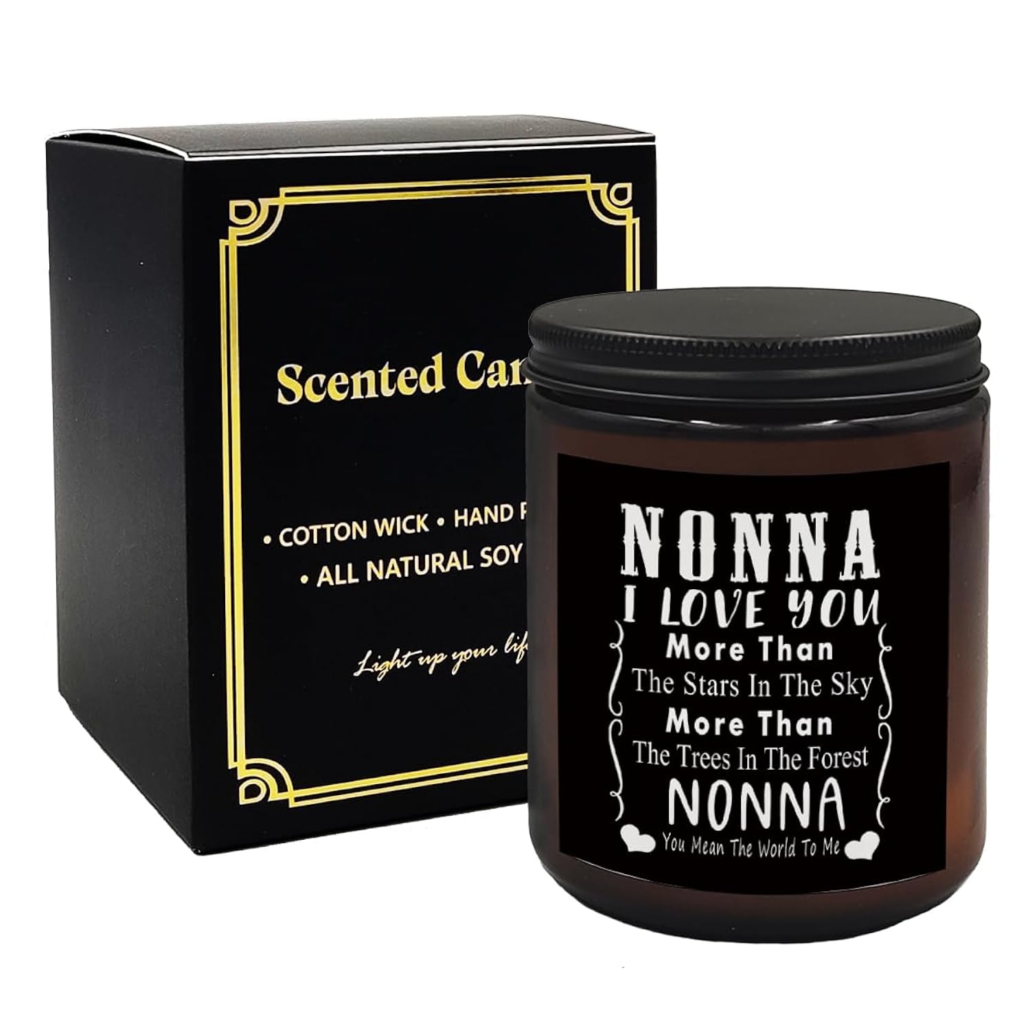 Nonna Gifts, Nonna I Love You Scented Soy Jar Candles, Grandma Candle