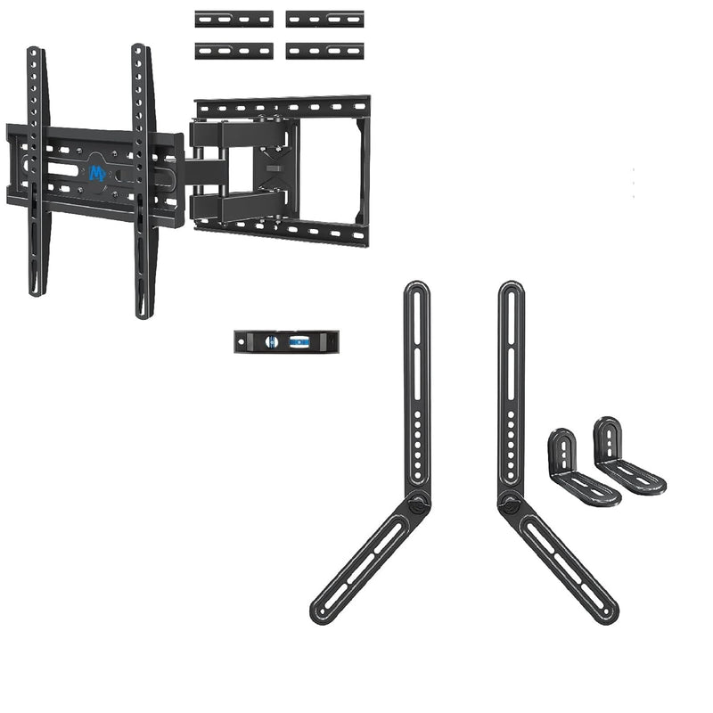 Mounting Dream TV Mount for 26-55 Inch TVs and Soundbar Bracket Bundle, TV Mou