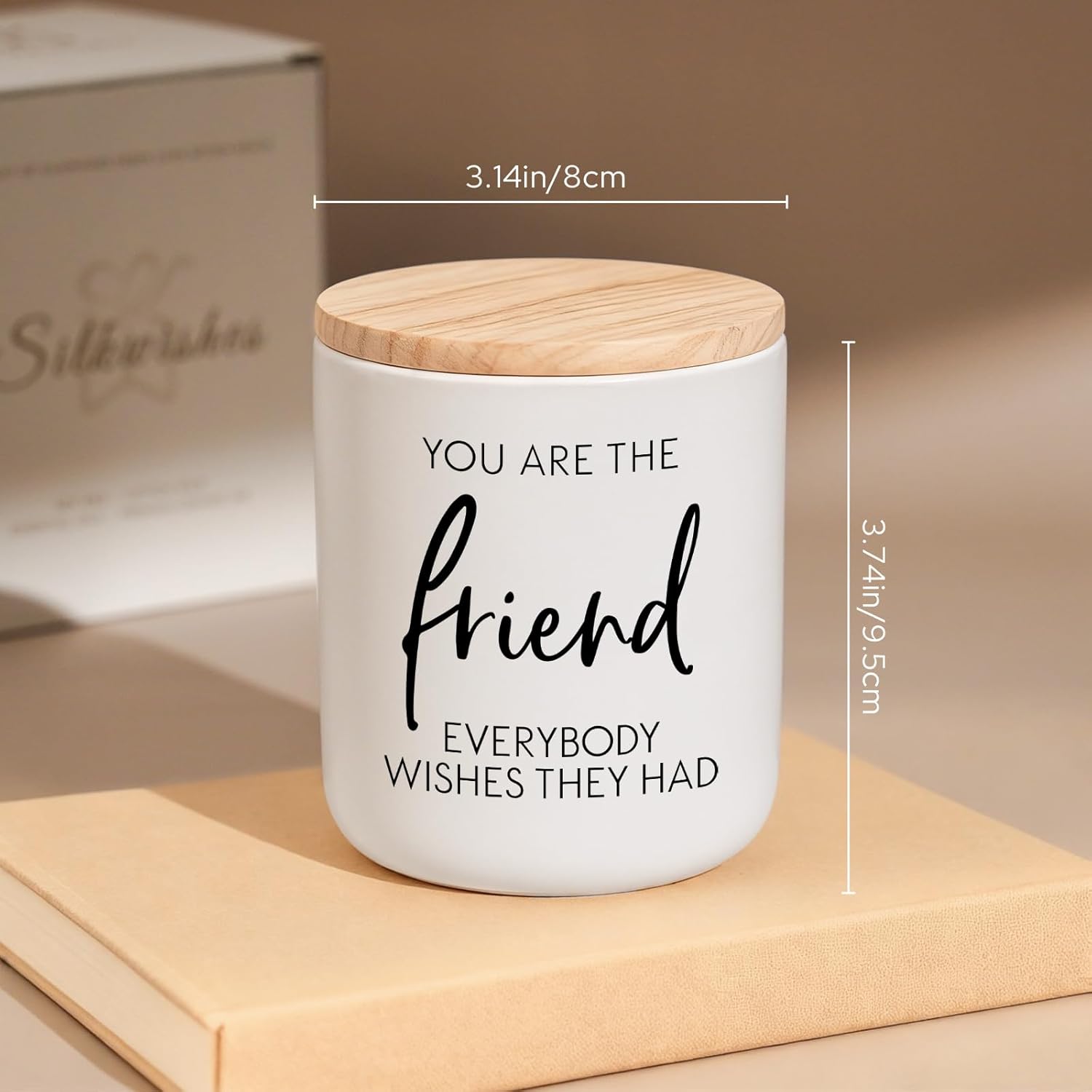 Best Friend Birthday Gifts For Women, Galentines Valentines Gift Idea For Her, Friendship Gifts For Women Friends, Bestie, Bff, Soul Sister, Lavender Scented Soy Wax Candle 7Oz
