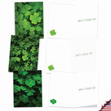 - 20 Assorted Boxed St. Patrick'S Day Note Cards, 2 Each Of 10 Designs, With Envelopes (4 X 5.12 Inch) - Lucky Clovers Am9079Spg-B2X10