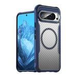 Pixel 9 Pro XL Case, TPU+PU Slim Translucent, Military Grade Drop Protection, Blue