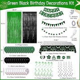Green And Black Party Decorations For Men Women, Green Birthday Decora