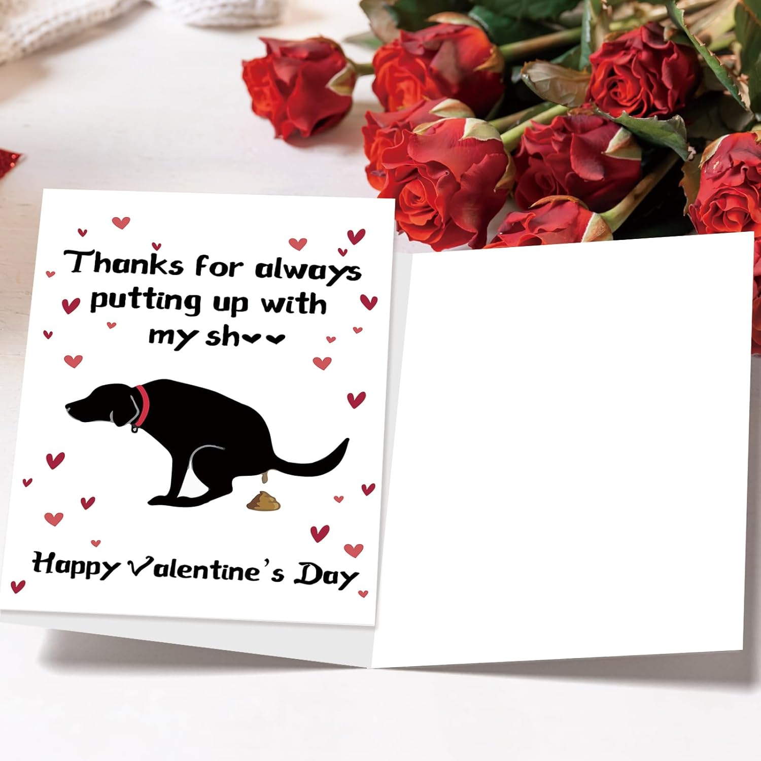 Naughty Valentines Day Card To Dog Mom Dad, Funny Puppy Valentine’S Day Gift Ideas, Happy Vday Greeting Card For Friends