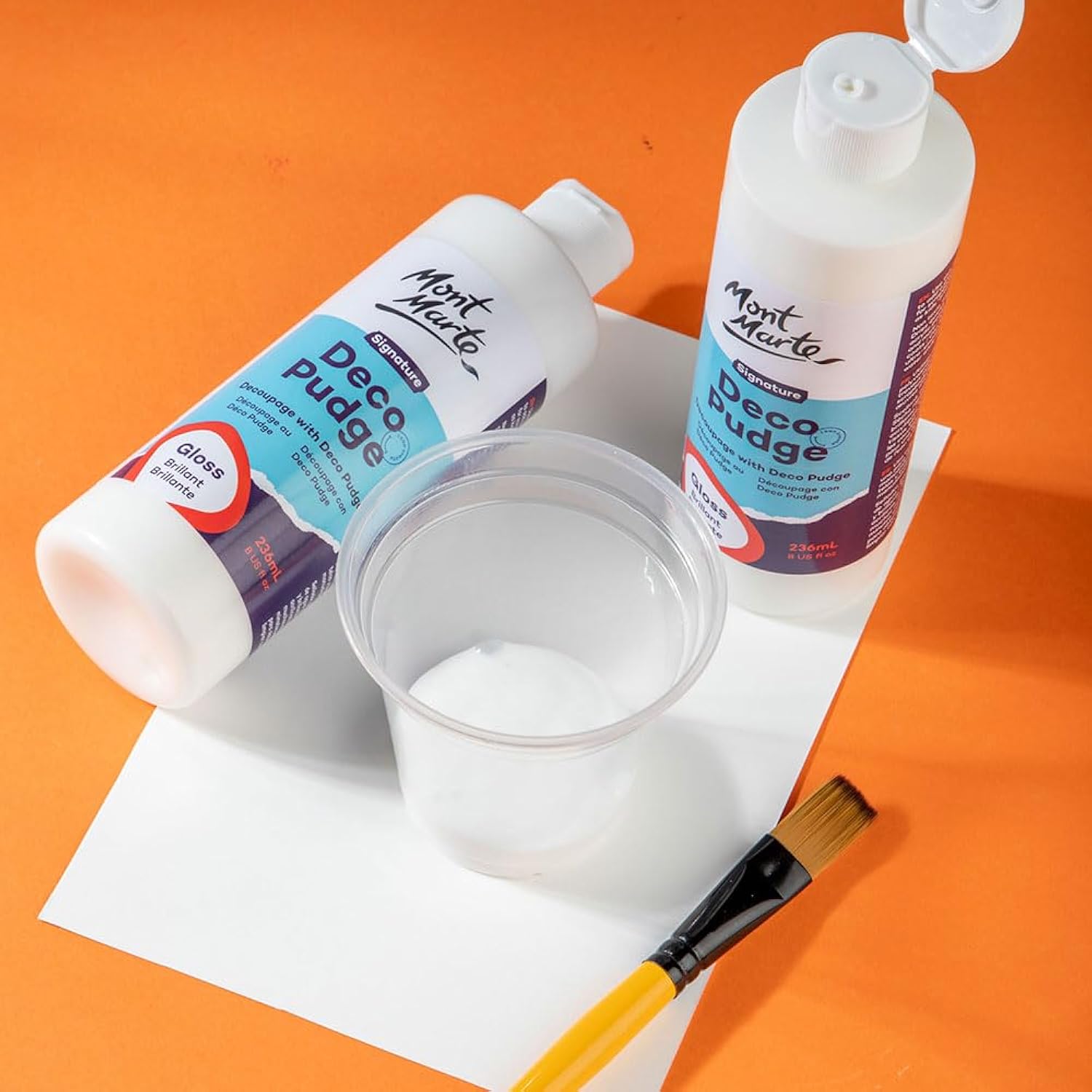 Deco Pudge Craft Varnish Signature 236Ml (8 Us Fl.Oz) – Gloss, Multi-Purpose Clear Craft Sealer, Varnish And Decoupage Glue, Ideal For Acrylic Paints, Paper, Wood, Ceramics, Fabrics, Clay