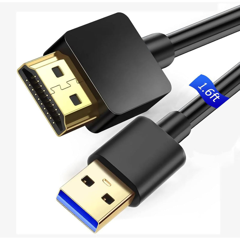 Usb To Hdmi Charging Cord Cable 1.6Ft, Usb 2.0 Male To Hdmi Male Fast Charger