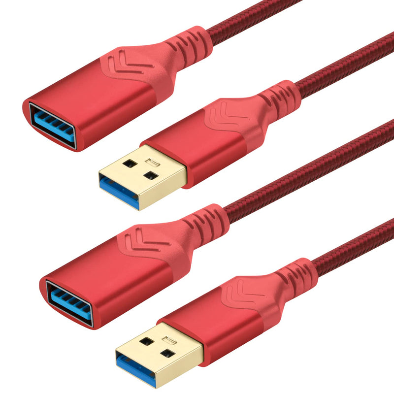 Usb 3.0 Extension Cable, [2Pack] 5Ft High Speed Extension Cable Usb A Male To