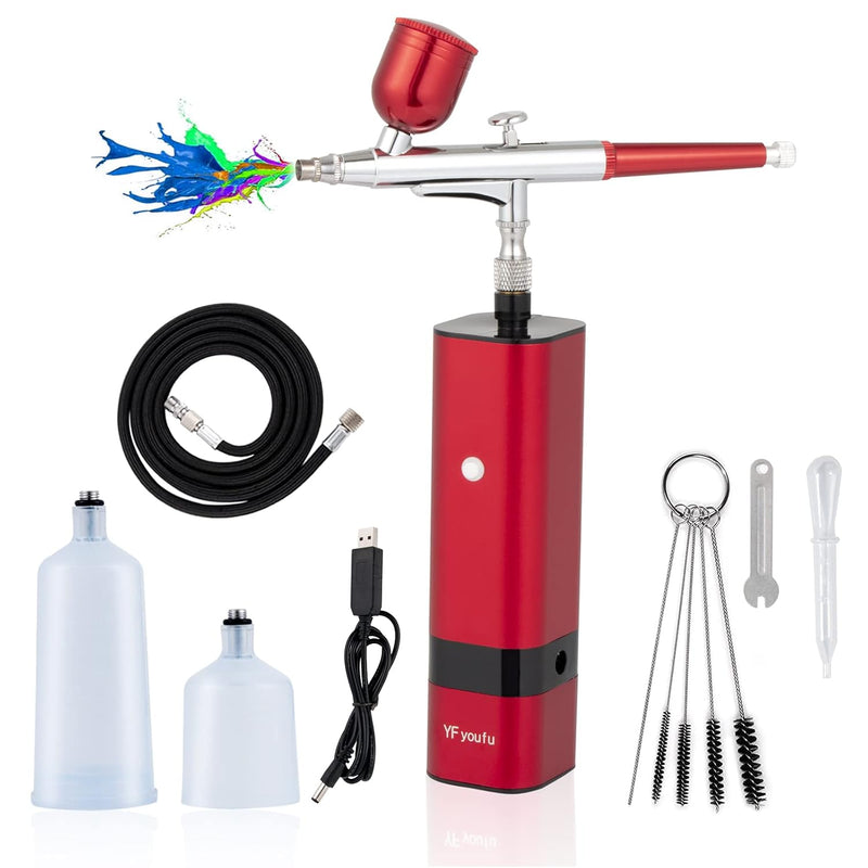 Cordless Airbrush Kit With Compressor, 32Psi Handheld Mini Rechargeable Air Br