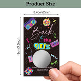 50 Pack Back To The 90S Theme Scratch Off Game, Retro Earphone Roller Skate Scratch Card For Baby Shower Birthday Party Lottery Group Games Enterprises Activity, Baby Shower Activity And Idea