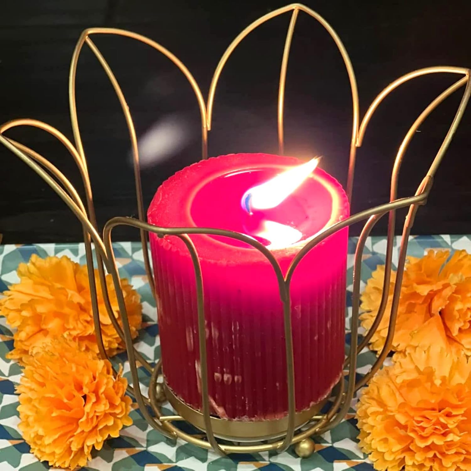 50 Pcs Marigold Flower Heads Bulk, Silk Marigolds With Stems Artificial Mexican Flowers For Diwali Day Of The Dead Dia De Los Muertos Ofrenda Decor