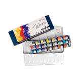 Monopigmented Professional Watercolor Paint Set, 21 Water Colors Of 2.5 Ml, High Lightfastness Paints Kit For Artists, Adult, Lightweight And Portable Metal Case