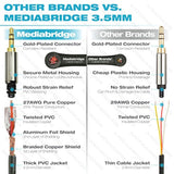Mediabridge 3.5mm Male To Male Stereo Audio Cable (8 Feet) - Step Down Design for iPhone, iPod, Smartphone, Tablet and MP3 Cases