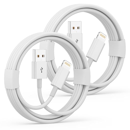 2 Pack 3FT USB A to Lightning Cable for iPhone CarPlay Fast Charging and Data Sync