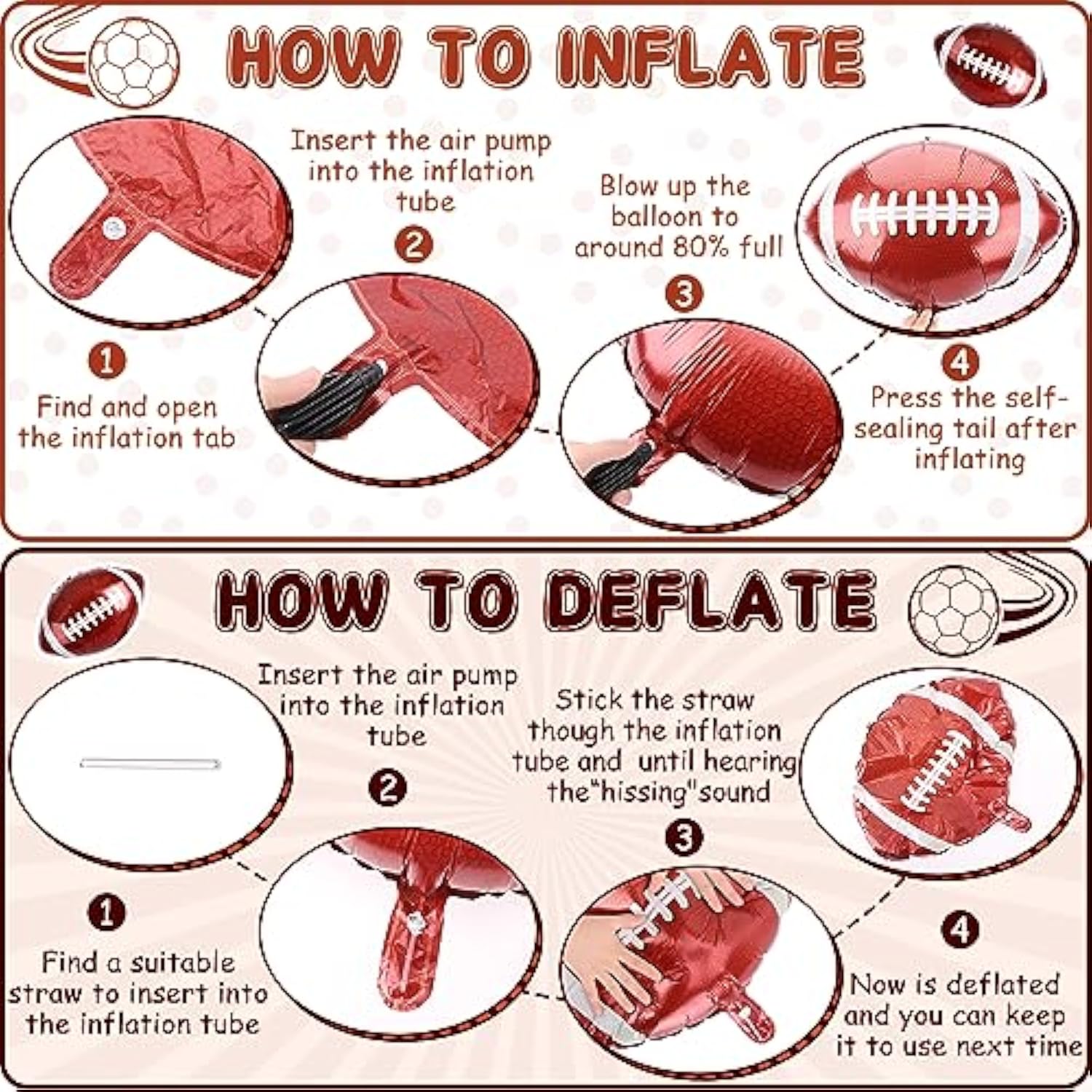 28 Pieces Sports Foil Balloon Set, Mylar Sports Balloons - 18 Inch Baseball Balloons Basketball Balloons Soccer Balloons Volleyball Balloons Sports Game Balloons For Birthday Sports Themed Party