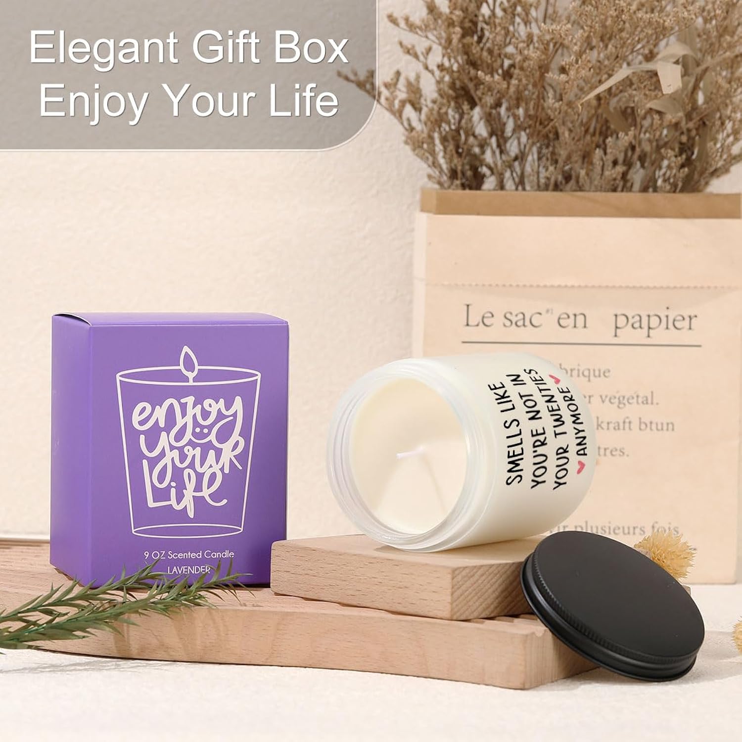 30Th Birthday Gifts For Women And Men - Unique Scented Lavender Candle - Happy 30 Year Old Presents