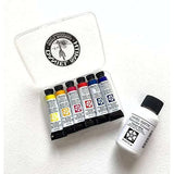 Daniel Smith Watercolor, 5ml Tubes, Essential Mixing Set with 6 Essential Watercolor Tubes, 1oz Watercolor Ground, Mixing Guide, Plastic Case (Total 9 Pieces) 285610117