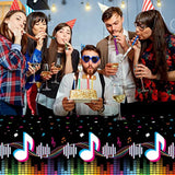 Music Party Disposable Tablecloth, Plastic Table Cover For Music Themed Birthday Party, 3 Pcs, 54”X108”