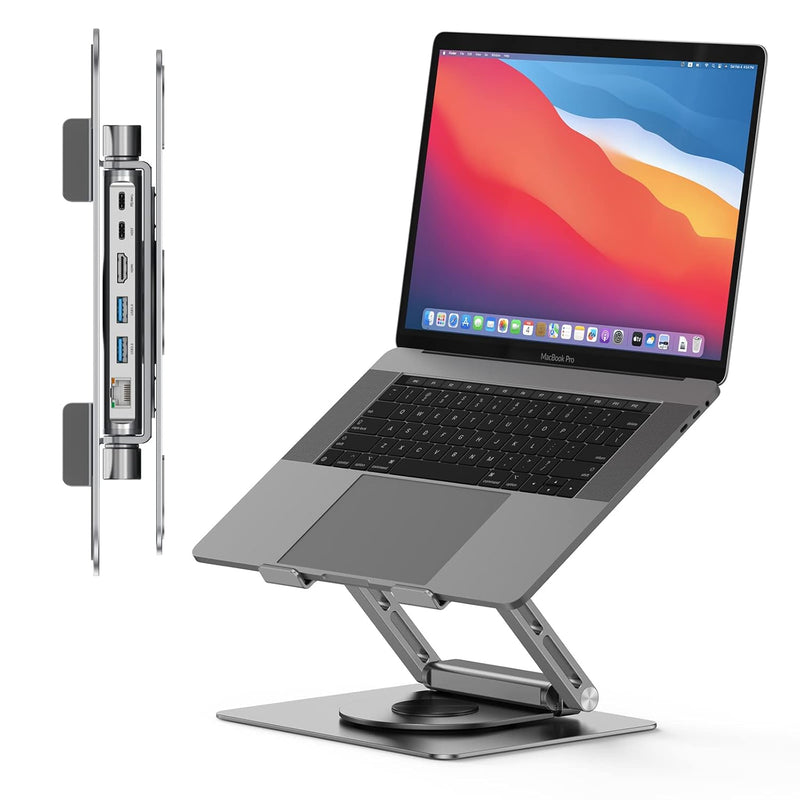 Usb C Laptop Docking Station Stand For Macbook Pro/Air/Dell/Hp/Surface/Lenovo,