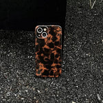Tortoise Shell Retro Phone Case Compatible With Iphone 13 2021 Chic Amber Brown Leopard Stylish Classic Soft Slim Protective Cover For Iphone13 6.1Inch