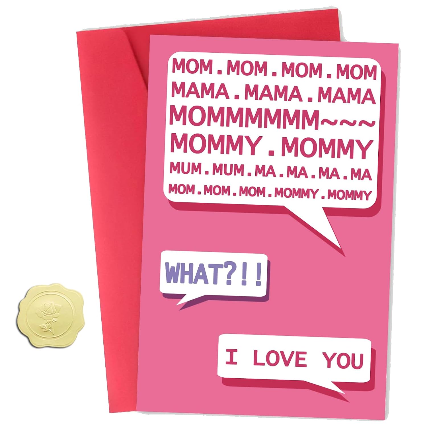 Funny Birthday Card For Mom, Mom Birthday Card For Mother Wife Her, Thank You Card For Grandma Stepmom, Cute Greeting Card For Parents, Mother'S Day Card From Kids