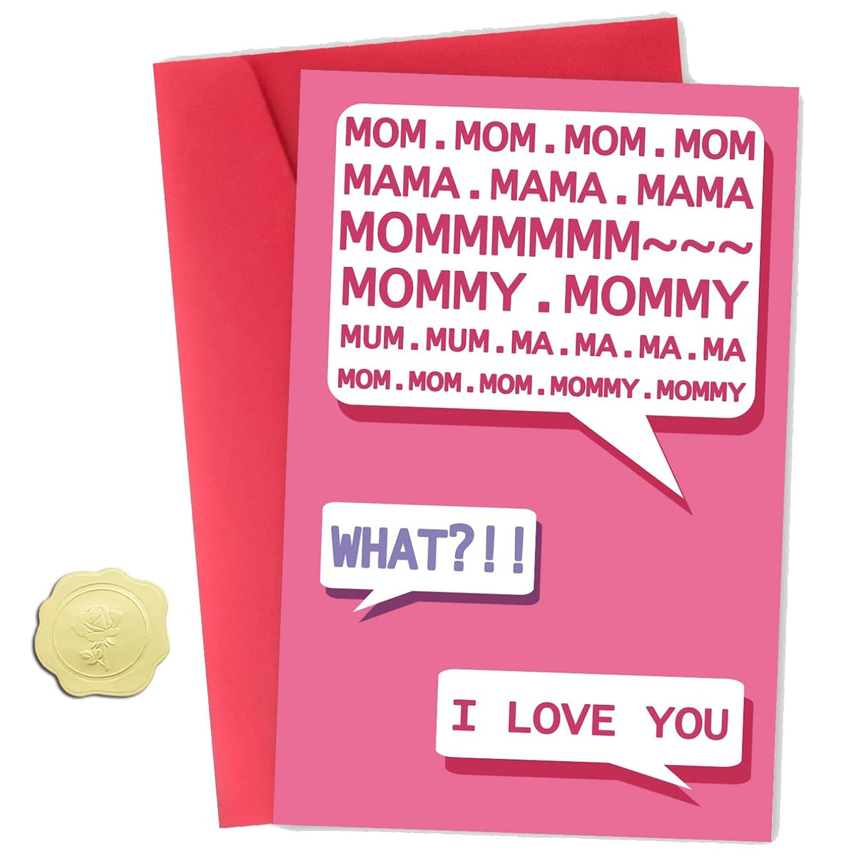 Funny Birthday Card For Mom, Mom Birthday Card For Mother Wife Her, Thank You Card For Grandma Stepmom, Cute Greeting Card For Parents, Mother'S Day Card From Kids