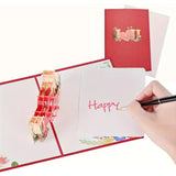 3D Pop-Up Love Cards With Envelopes Valentines Day Card Red Love Heart 10.2" X 7" Greeting Card