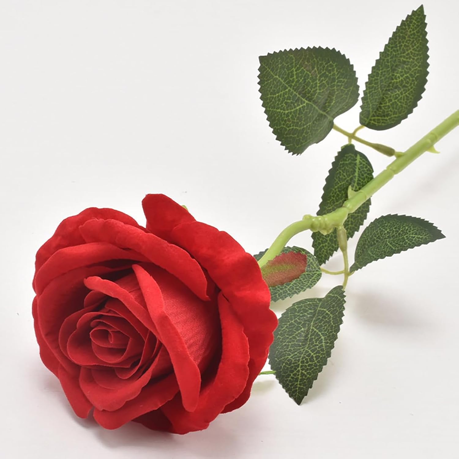 Wine Red Fake Roses Artificial Flowers 10 Pcs Real Touch Silk Faux Roses With Long Stems For Home Wedding Hotel Office Centerpiece Decor