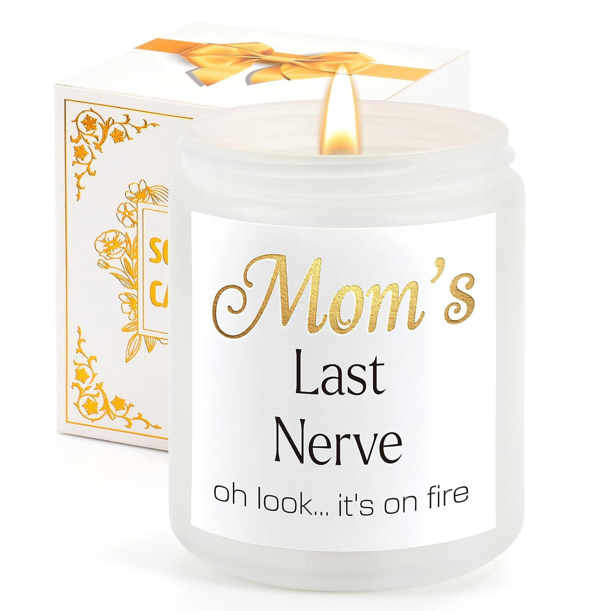 Mom'S Last Nerve Candle-Best Mom Gifts,Gifts For Mom From Daughter Son-Funny Mom Gifts,Mom Birthday Gifts,Mothers Day Gifts,Christmas Gifts,Valentine'S Day For Mom Stepmother Adoptive Mother