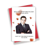 Funny Michael Scott Anniversary Card, The Office Valentine’S Day Card For Him Her, Naughty Love Card