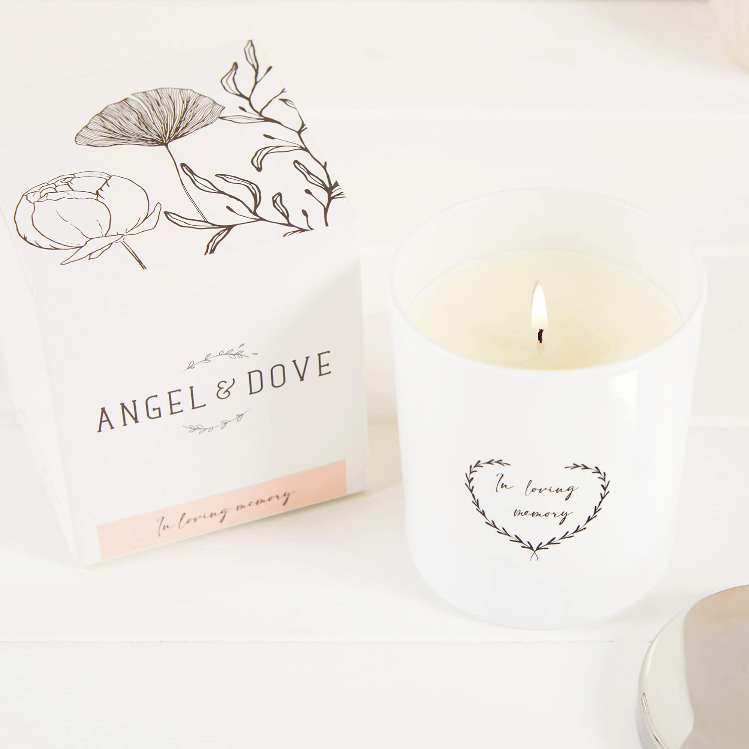 'In Loving Memory' Soy Wax Remembrance Candle - Sympathy Gift, Memorial To Light In Memory Of A Loved One