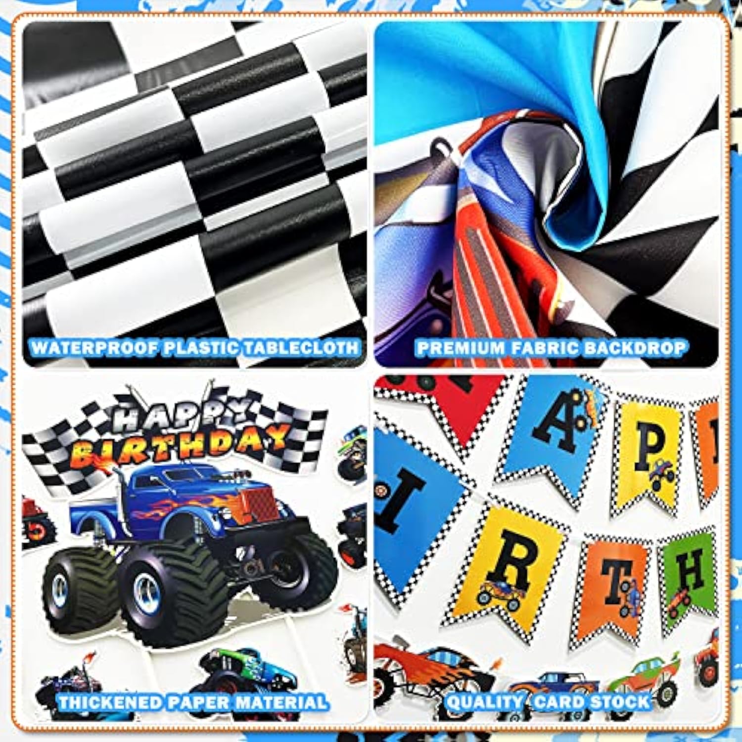 Truck Party Supplies Set – 99pcs Construction Theme Decor with Backdrop, Balloons & More