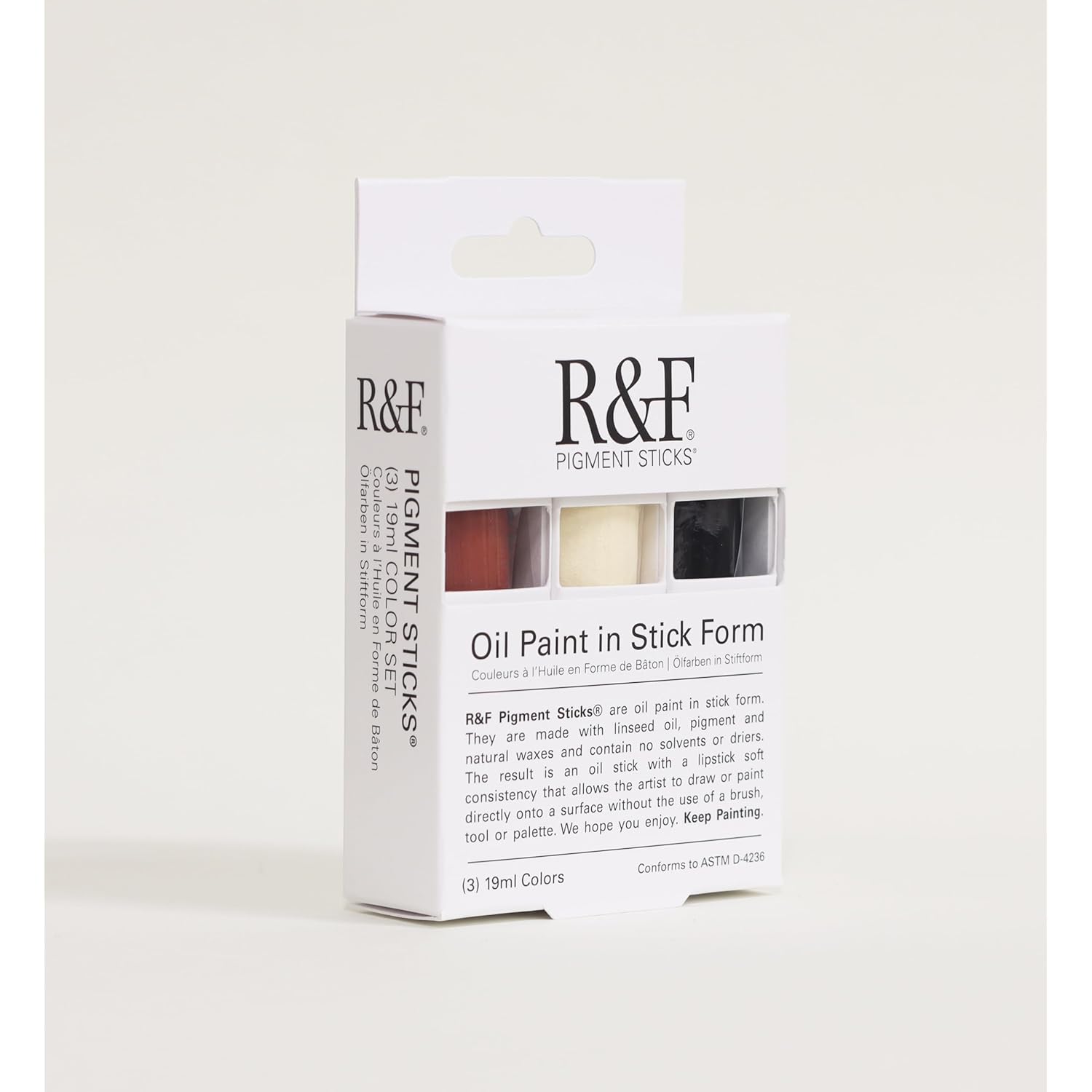 Handmade Paints - Professional Oil Pigment Stick, Begin - Set Of 3 19Ml