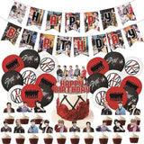 Stray Kids Merch 5 Star Party Decorations Include Happy Birthday Banners, Cake Toppers, Cupcake Toppers, Balloons